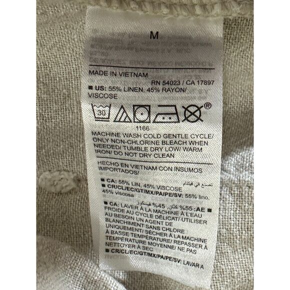Old Navy Women's Casual Elastic Waist Linen Blend Pants with Pockets Size M - Picture 4 of 4